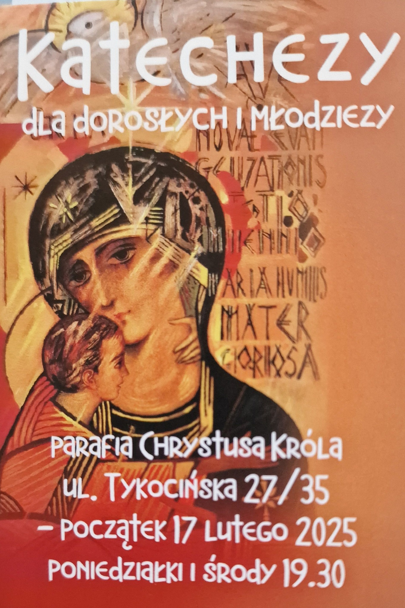 Zapraszamy na dzisiejsze katechezy.