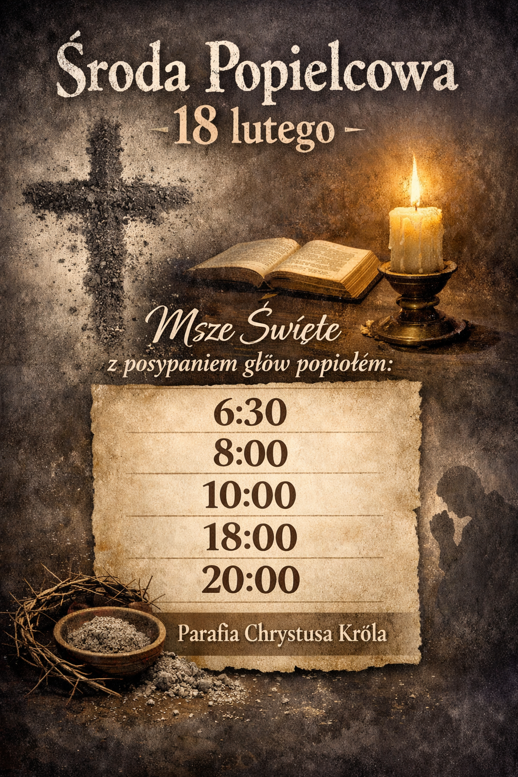 Środa Popielcowa u Chrystusa Króla